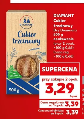 Cukier trzcinowy Dry Demerara Diamant promocja w Kaufland