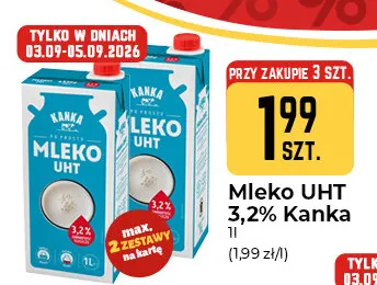 Mleko UHT Kanka 3,2% promocja w Społem Częstochowa