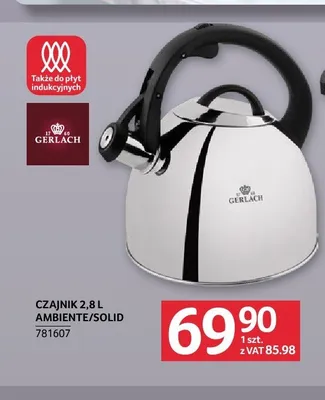 Czajnik 2,8 l Gerlach Ambiente/Solid promocja w Selgros
