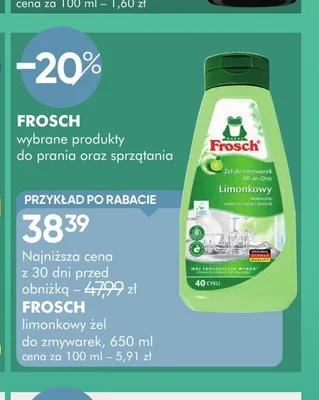 Frosch wybrane produkty do prania oraz sprzątania promocja w Super-Pharm