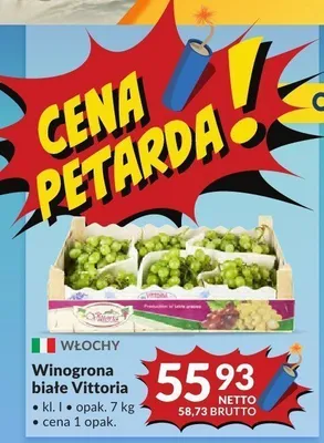 Winogrona białe Vittoria promocja w Makro