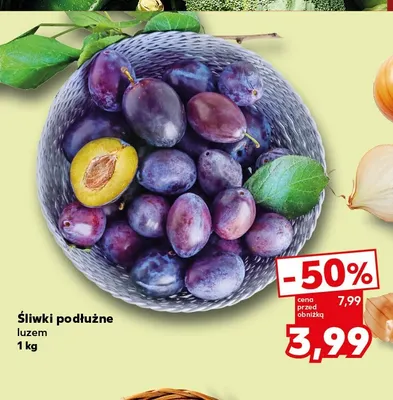 Śliwki podłużne promocja w Kaufland