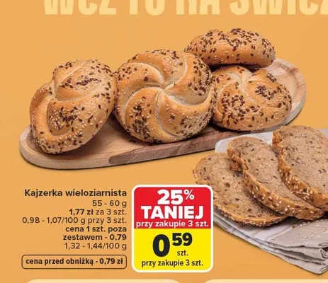 Kajzerka wieloziarnista promocja w Carrefour Market