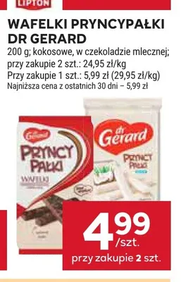 Wafelki Pryncypałki w czekoladzie mlecznej Dr Gerard promocja w Stokrotka