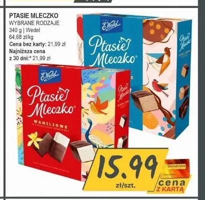 Ptasie Mleczko E.Wedel waniliowe promocja w Słoneczko