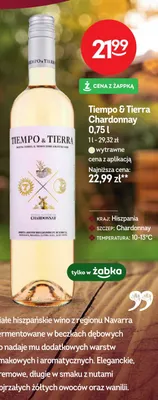 Wino białe Tiempo & Tierra Chardonnay promocja w Żabka