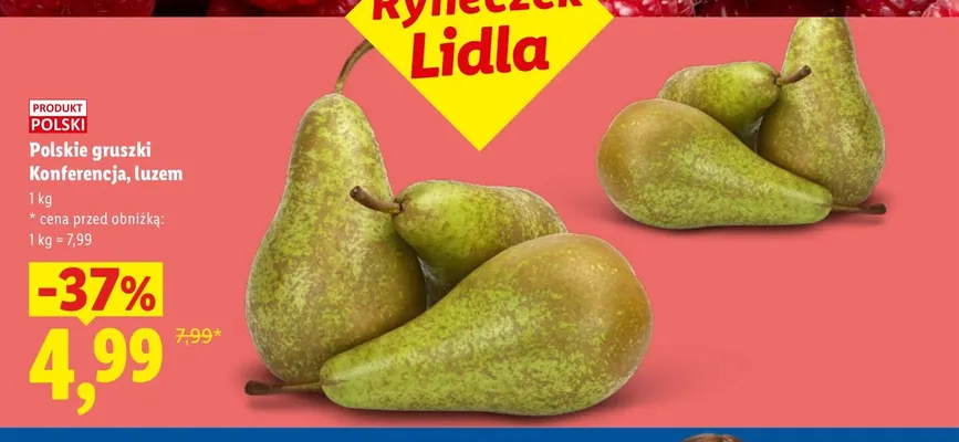 Gruszki polskie Konferencja luzem Ryneczek Lidla promocja w Lidl