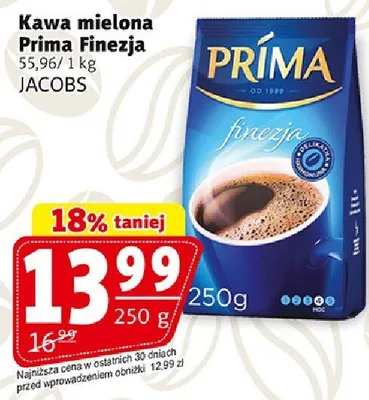 Kawa mielona Finezja promocja w Prim Market