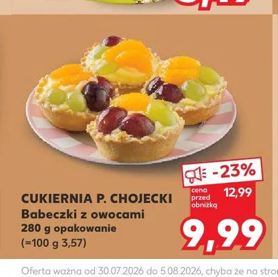 Babeczki z owocami Cukiernia P. Chojecki promocja w Kaufland