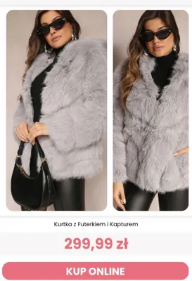 Kurtka z futerkiem i kapturem Reneé promocja w Renee