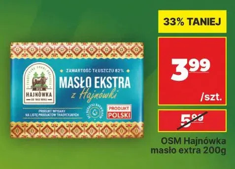 Masło extra OSM Hajnówka promocja w API Market