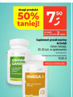Suplement prozdrowotny Activlab Ashwagandha promocja w Dealz