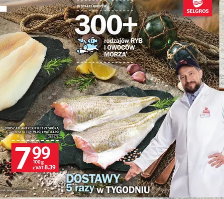 Dorsz atlantycki filet ze skórą promocja w Selgros