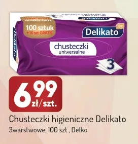 Chusteczki higieniczne Delikato 3warstwowe promocja w Avita