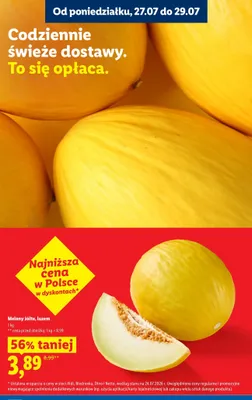 Melon żółty luzem promocja w Lidl