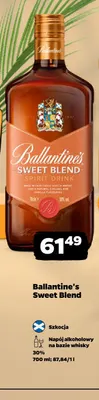 Napój alkoholowy na bazie whisky Ballantine's Sweet Blend promocja w Netto