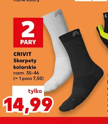 Skarpety kolarskie Crivit 2-pak promocja w Kaufland