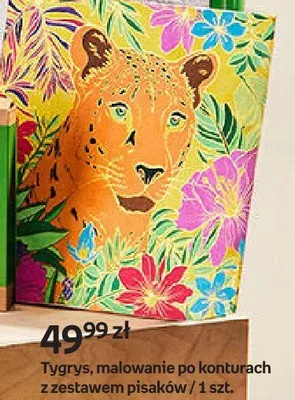 Tygrys, malowanie po konturach z zestawem pisaków promocja w Empik