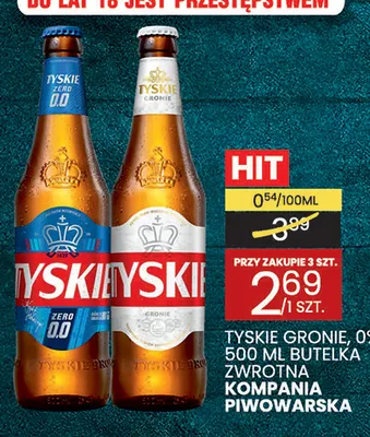 Piwo Tyskie Gronie promocja w Wafelek