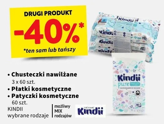 Płatki kosmetyczne 60 szt. promocja w Intermarche