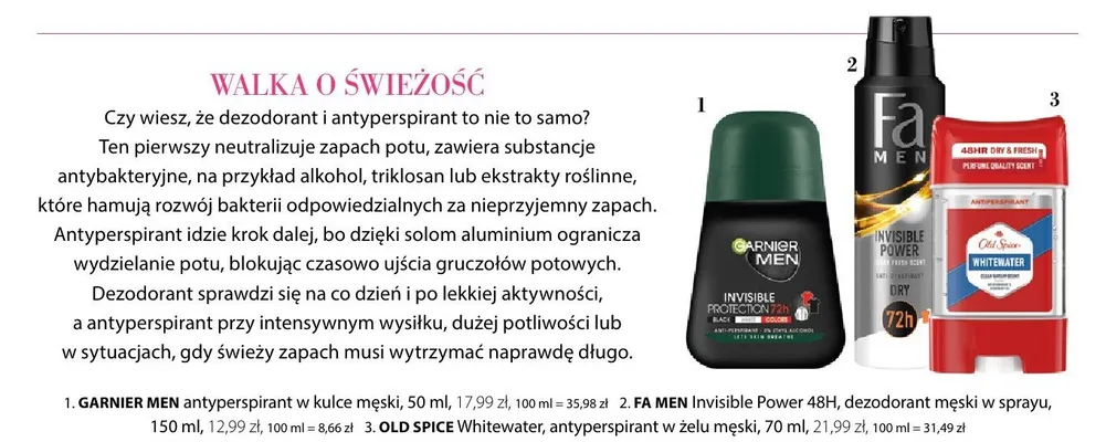 Antyperspirant w kulce męski promocja w Hebe