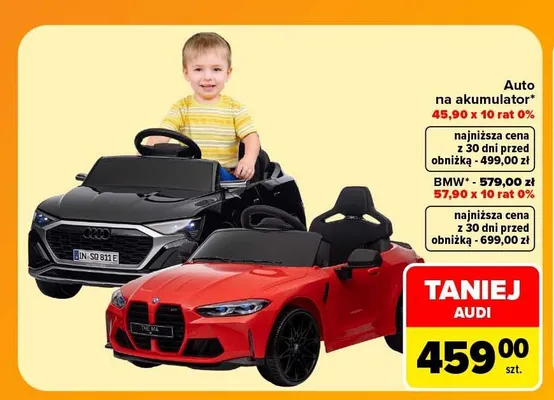 Auto na akumulator Audi promocja w Carrefour