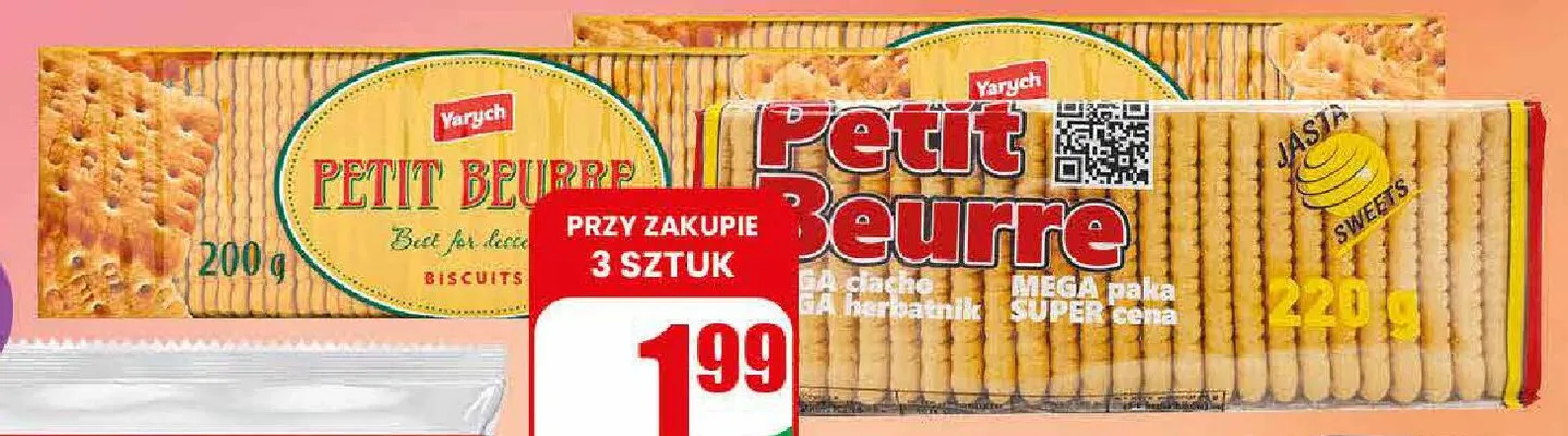 Herbatniki Petit Beurre Yarych promocja w Dino