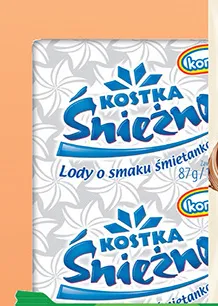 Lody Kostka Śnieżna o smaku śmietankowym promocja w Biedronka