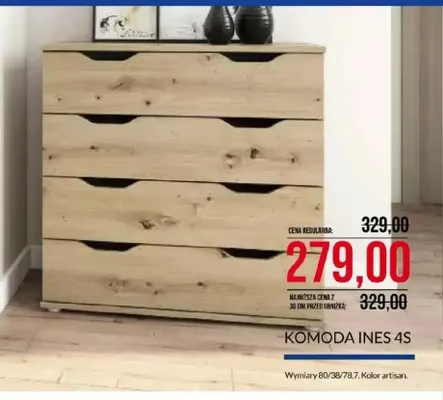 Komoda Ines 4S promocja w Abra Meble