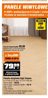Panele winylowe Dąb Tenaus promocja w OBI