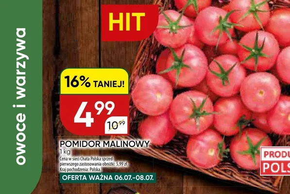 Pomidor malinowy polski promocja w Chata Polska