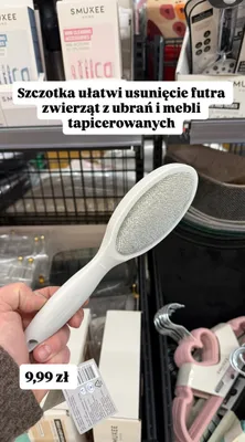 Szczotka do usuwania futra zwierząt z ubrań i mebli tapicerowanych promocja w Biedronka