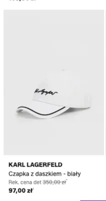 Czapka z daszkiem Karl Lagerfeld biały promocja w Lounge by Zalando