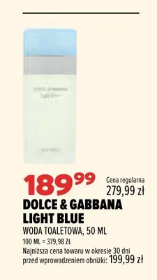 Woda toaletowa Dolce & Gabbana Light Blue promocja w Drogerie Natura