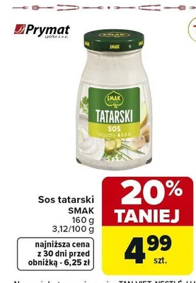 Sos tatarski łagodny promocja w Carrefour