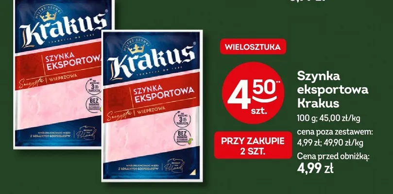 Szynka eksportowa promocja w Żabka
