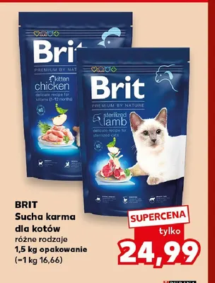 Sucha karma dla kotów Brit Sterilized lamb promocja w Kaufland