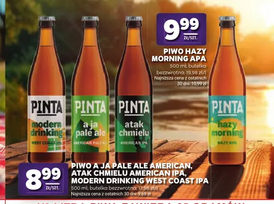 Piwo Pinta A Ja Pale Ale American promocja w Stokrotka