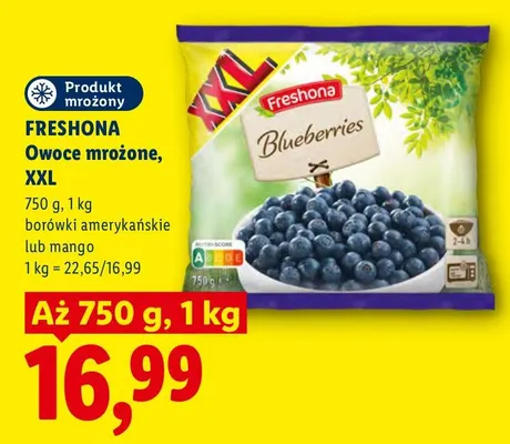 Owoce mrożone mango XXL Freshona promocja w Lidl