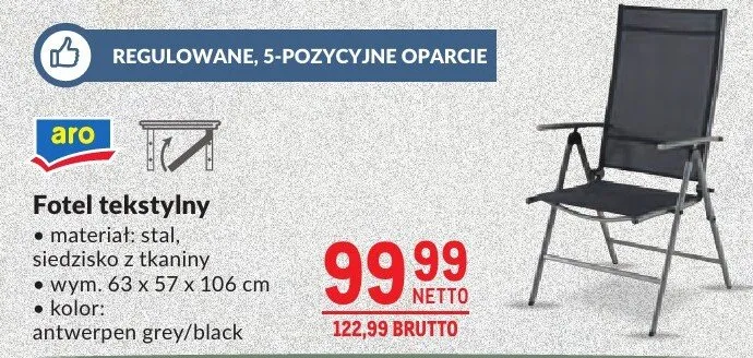 Fotel tekstylny promocja w Makro