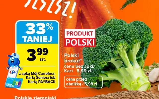 Brokuł polski promocja w Carrefour