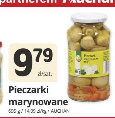 Pieczarki marynowane Auchan promocja w Marketvita