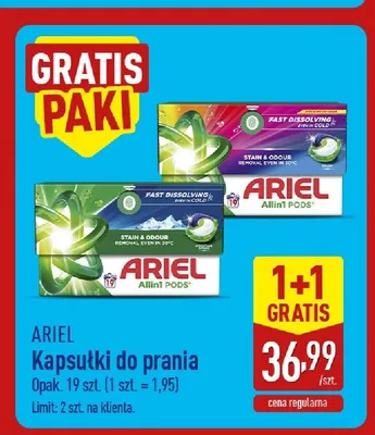 Kapsułki do prania Ariel Allin1 Pods promocja w Aldi