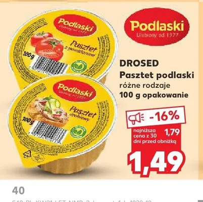 Pasztet podlaski z pomidorami DROSED promocja w Kaufland
