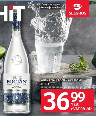 Wódka Biały Bocian 40% 311544 promocja w Selgros