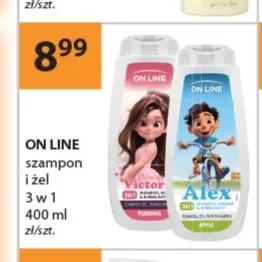 Szampon i żel 3w1 On Line Alex promocja w Drogerie Laboo