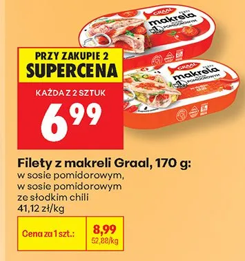 Filety z makreli Graal w sosie pomidorowym promocja w Biedronka