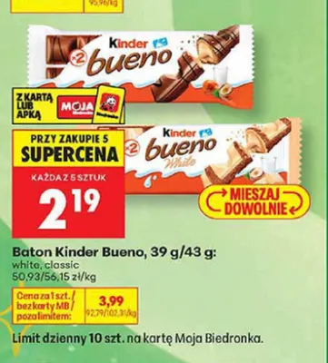 Baton Kinder Bueno Classic promocja w Biedronka
