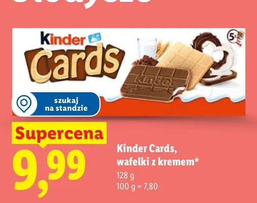 Kinder Cards, wafelki z kremem promocja w Lidl