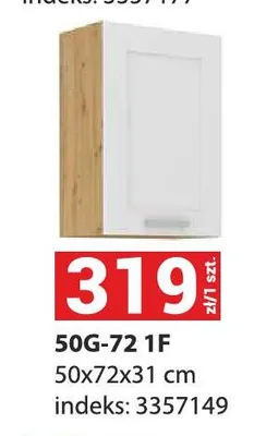 Szafka kuchenna Luna 50g-72 1F 50x72x31cm promocja w Merkury Market